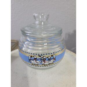 Vintage Geese Jar with Lid